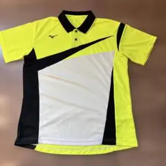 ミズノ ポロシャツ ゲームシャツ 半袖 イエロー ブラック ホワイト