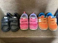 5足セット！！ベビーシューズセット（黒・ピンク・オレンジ）