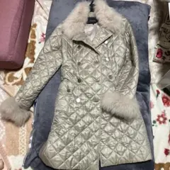 東京スタイルMosaïque ベージュ系キルティングロングコート