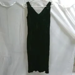 ボディドレッシング デラックス ドレス 36号 黒ベロア ビジュー付き 美品