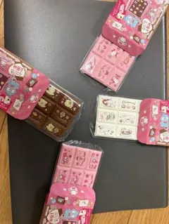 ちょこぶろっくしーる　サンリオキャラクターズ4点セット　キティ　マイメロ