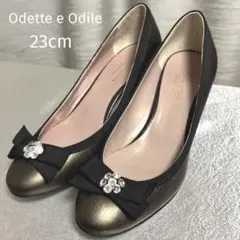【ODETTE E ODILE】ビジュー付きパンプス 23cm 未使用品