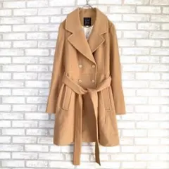 シンシアローリー　ウールコート　ロングコート　ベージュ　ストーンボタン　2