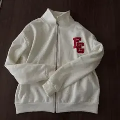 PGロゴ ホワイト ジップアップトレーナー M