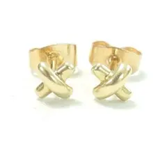 希少】ティファニー クロスステッチ ラージサイズ ピアス 片耳用 6446