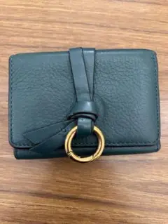 クロエ　３つ折り財布　ダークグリーン　美品