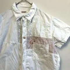 【KAPITAL】ホワイトOXハーベストリメイクカトマンズシャツ（半袖）Sサイズ
