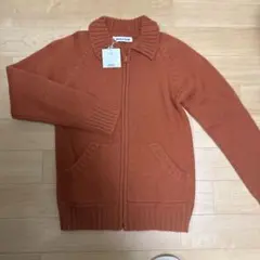 NICOLE CLUB オレンジ ジップアップカーディガン