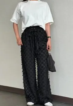 【未使用】un number　カットジャガードパンツ　short