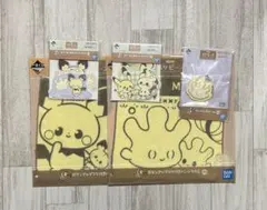 一番くじ　ポケピース　ハンドタオル　チャーム　ステッカー　ピチュー　マホミル