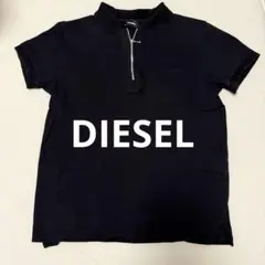 DIESEL 黒 ジッパーポロシャツ S
