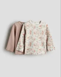 【まめこめも様】H&M 花柄Tシャツ 2枚セット 85cm