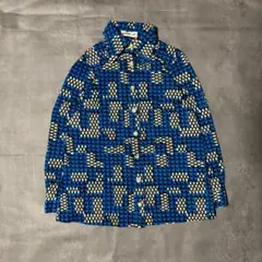 柄シャツ レディース 幾何学