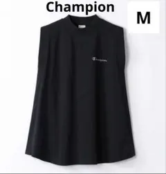 【チャンピオン】ノースリーブ フレア Tシャツ チュニック Champion 黒