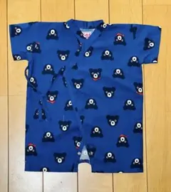 Double-B Standard くま柄甚平 浴衣　60〜70 ネイビー　青