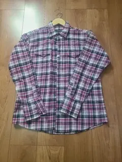 美品 BURBERRY BLACK LABELピンクチェックネルシャツ　サイズL