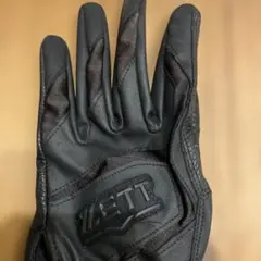 ZETT ブラック バッティング用手袋　片手（左）
