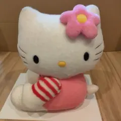 ハローキティ ぬいぐるみ ピンク 花飾り おすわり サンリオ 正規品