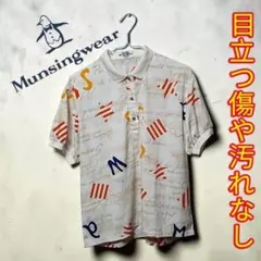 Munsingwear マンシングウェア ゴルフ 総柄 半袖 ポロ シャツ Mのサムネイル