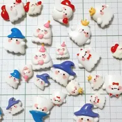 199　24個　プラパーツ　デコパーツ　ハロウィン　おばけ 2