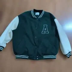 ダークグリーン スタジャン ウール100%