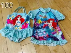 ディズニープリンセス アリエル 水着 100 ２点セット