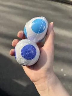 ヨッシー めじるしアクセサリー　水色　みずいろ　あお　青　カプセル付き
