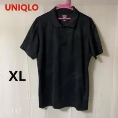 UNIQLO ドライ ポロシャツ タイダイ ブラック系 XL