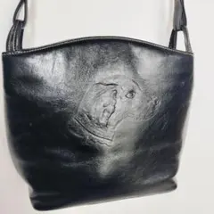【美品】キタムラ Kitamura 本革　ショルダーバッグ 犬 モチーフ　 黒のサムネイル