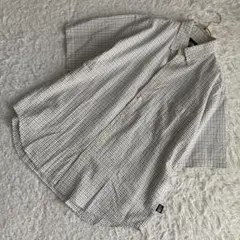 THE NORTH FACE チェック柄シャツ ホワイト L 羽織り 着回し