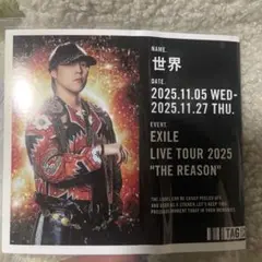値下げ。EXILE 世界 LIVE TOUR 2025ステッカー