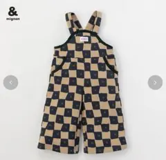 & mignon チェック柄 サロペット