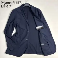 未使用タグ付き✨AOKI パジャマスーツ 洗濯可 ストレッチ Lサイズ ネイビー