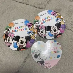 Disney store バースデー、ミニーステッカー3枚セット