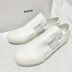 【未使用】ZUCCa ズッカ　ベルテッドスニーカー　スリッポン　ホワイト　M