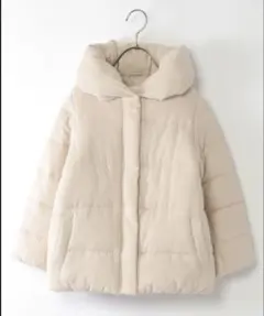 ikka 細コールボリューム襟中綿ジャケット