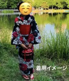 新品未使用タグつき　浴衣単品　TEIJINカルキュロ　フリーサイズ　金魚柄 新品未使用タグつき 浴衣単品 TEIJINカルキュロ フリーサイズ 金魚柄