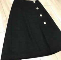 ブルーレーベルクレストブリッジ　チェック　ラップスカート　サイズ36