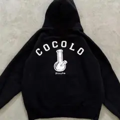 COCOLO BLAND ココロブランド ブラック パーカー 背面ロゴ L