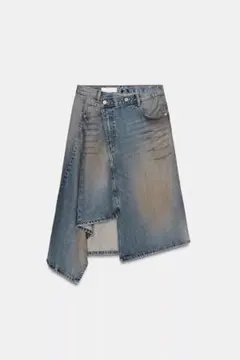 ZARA TRFアシメデニムミディアムスカート