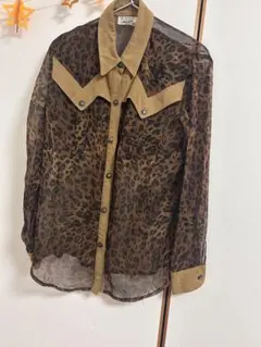 Mesmerize レオパード柄 シースルーシャツ