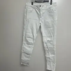 H&M DIVIDED ホワイト スキニーデニム 42