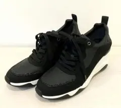 【美品】+DIANA　ブラック インヒール スニーカー　24cm