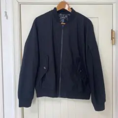 GU ブラック ジップアップ ブルゾン　サイズL