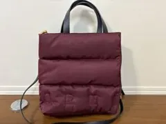 美品 GNA Comodo Style ラムレザーハンドバッグ 中綿キルティング 