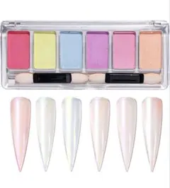 ミラーパウダー パレット ネイルパウダー 固形 6色セット