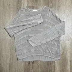 ZARA ザラ セータ ニットSTRIPED JACQUARD SWEATERのサムネイル