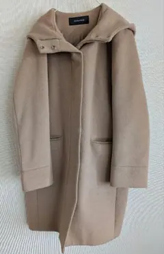 JEANASIS フード付きベージュロングコート