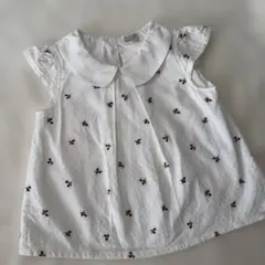 petit main 花柄襟付き半袖シャツ　100サイズ