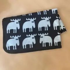 moz ブランケット フリース 大判 北欧 黒 ブラック グレー